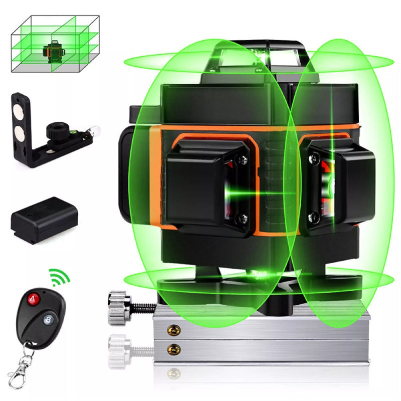 Laser level with lifting platform and wall bracket - American charging plug