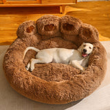 Plush Bear Paw Pet Bed - Sleep soundly in luxury and comfort