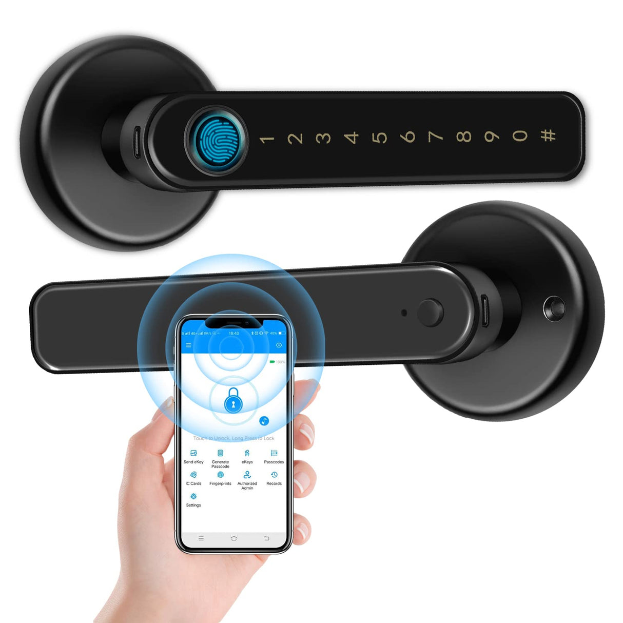 Indoor electronic fingerprint lock ideal for home and office