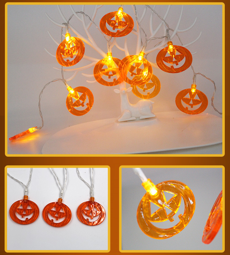 Halloween decoration: glowing pumpkin LED fairy lights