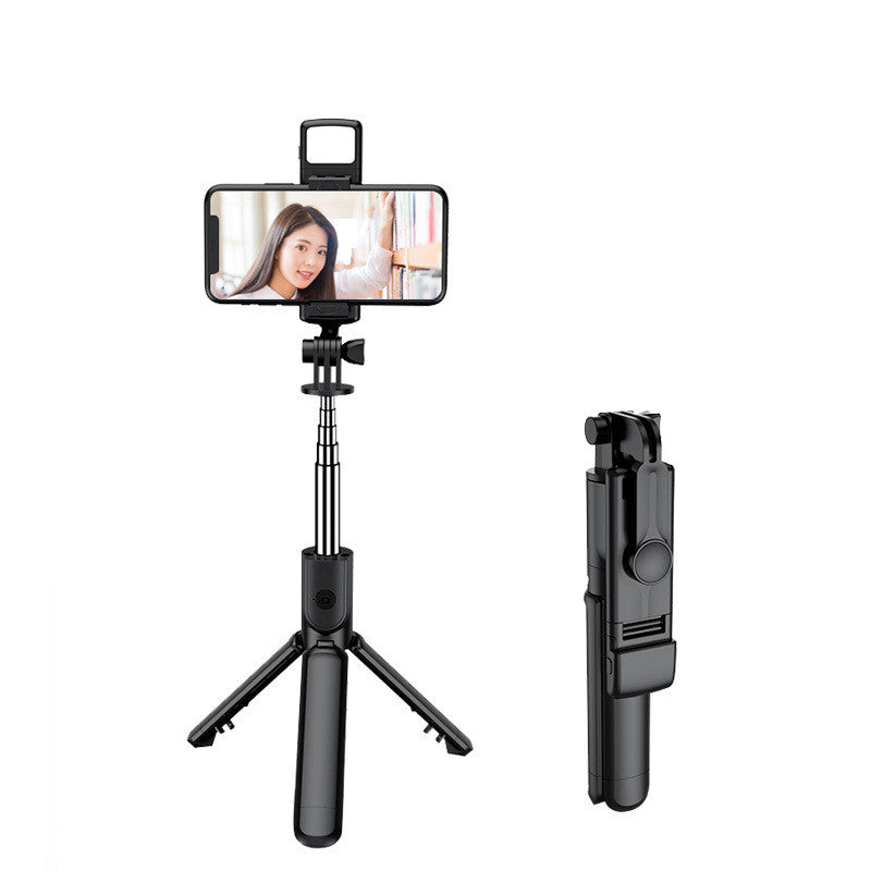 Compatible with Apple: Multifunctional selfie stick with Bluetooth integration and tripod function