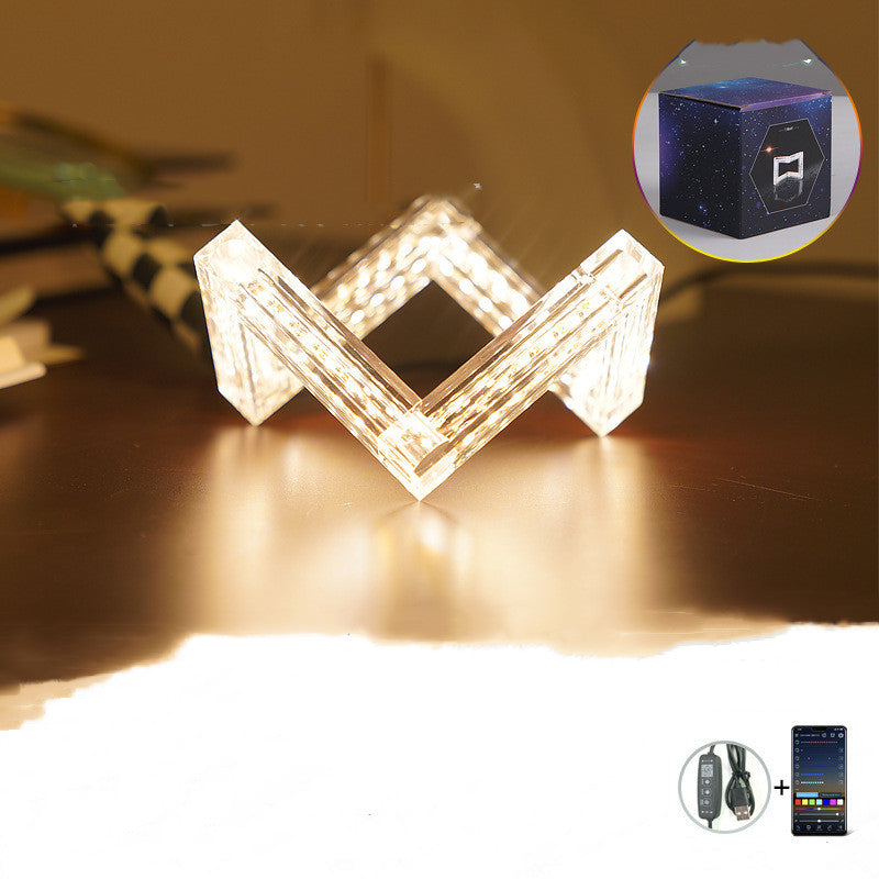 Smart acrylic Bluetooth desk lamp - modern LED light for your bedroom