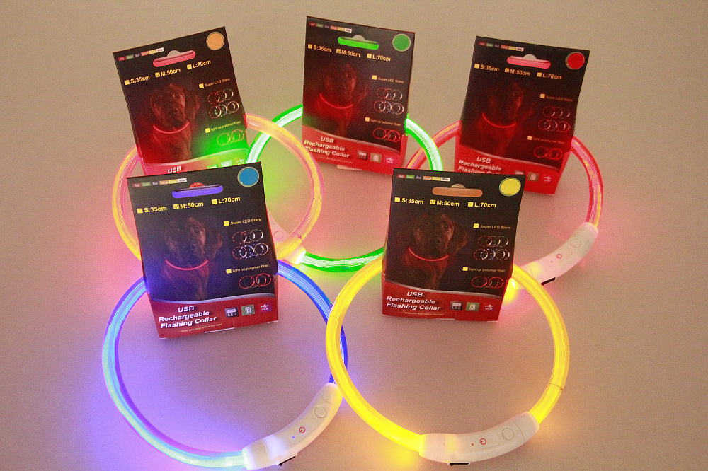 Light-up pet collar for nighttime safety!