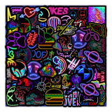 50 New neon stickers for car, trunk, cell phone and water cup