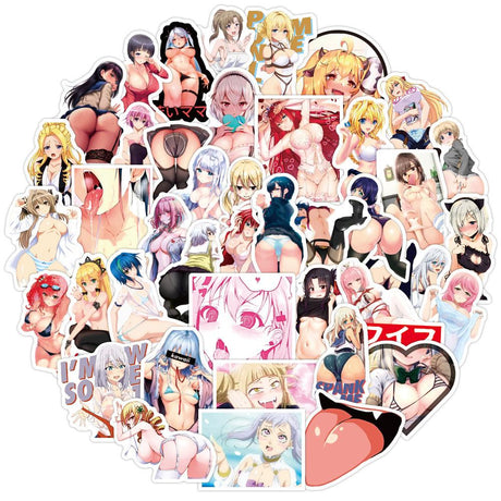 50 Stück Anime/HentaI Sticker