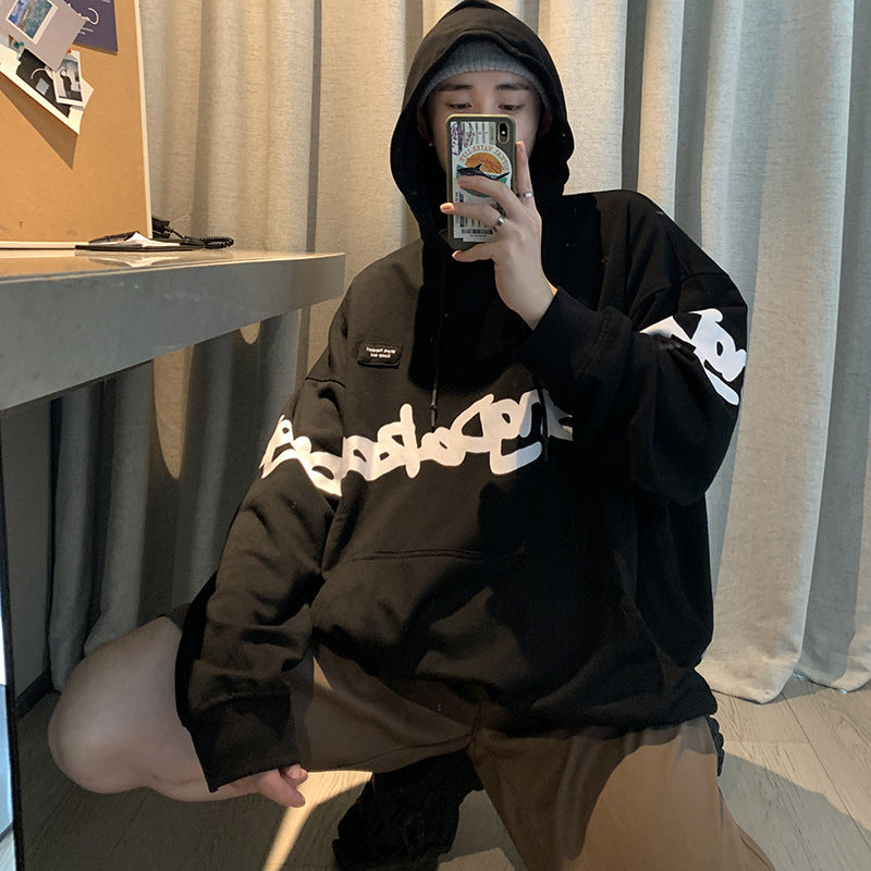 Long sleeve hoodie with collarless casual style