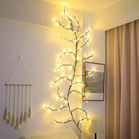 Christmas Vine Light: Flexible willow branch LED lights for festive decoration