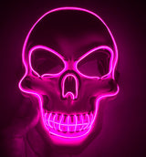 LED glowing Halloween skeleton mask - a spooky eye-catcher for the night!