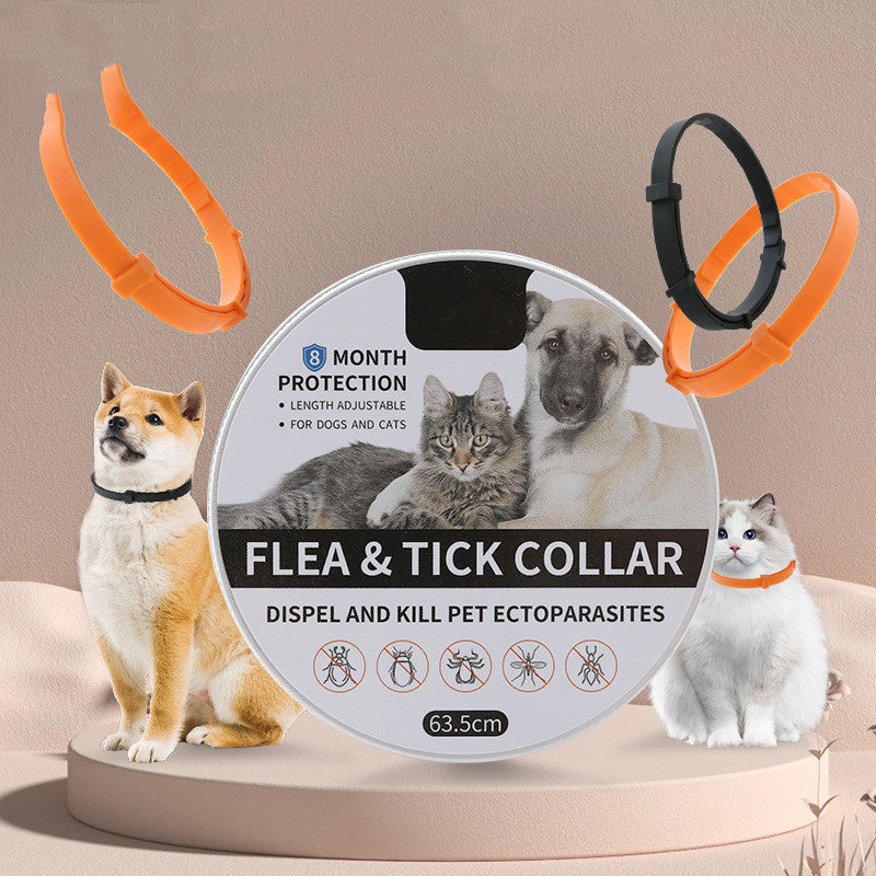 Silicone protective collar against parasites for pets