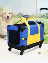 Wheeled Pet Trolley - Carrier and Dog Cart for Small Dogs and Cats up to 30lbs