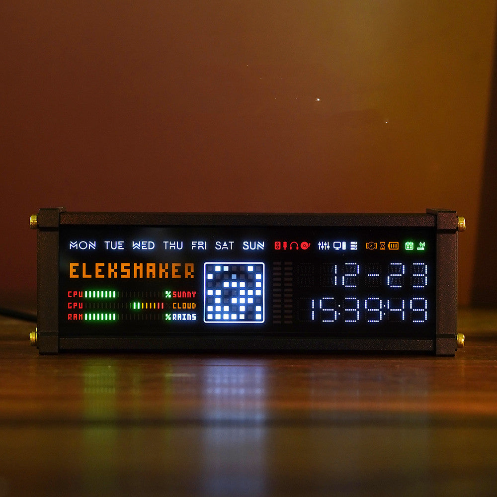 Creative Retro VFD Clock - Electronic Time VFD Display - Perfect Gift for Boyfriend - Digital LED Dot Matrix Music Frequency Spectrum