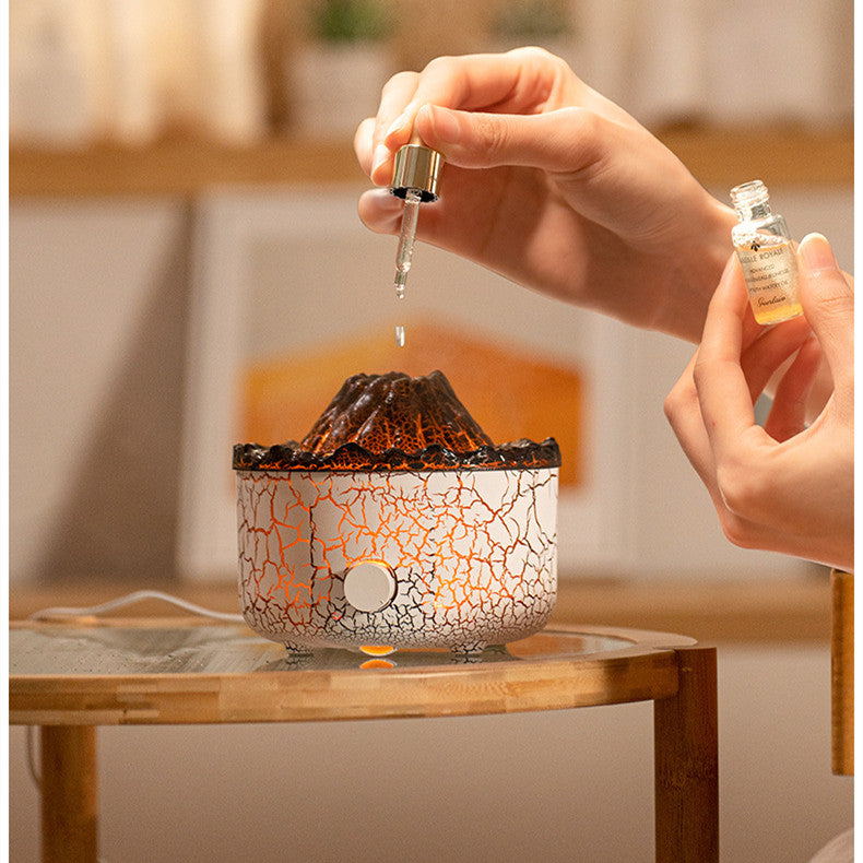 New Creative Volcano Humidifier Aromatherapy Device Spray Jellyfish Air Flame Humidifier Diffuser