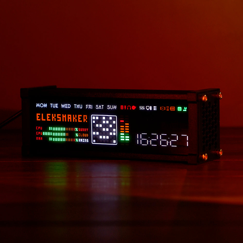 Creative Retro VFD Clock - Electronic Time VFD Display - Perfect Gift for Boyfriend - Digital LED Dot Matrix Music Frequency Spectrum