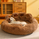 Plush Bear Paw Pet Bed - Sleep soundly in luxury and comfort