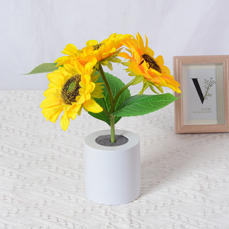 Rechargeable Sunflower LED Night Lamp - A Luminous Work of Art for Any Ambiance