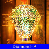 3D Fireworks Decorative Light Bulb - A sparkling accent to your Christmas decorations