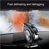 Hot-cold dual function car fan heater defogger