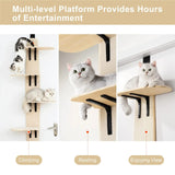 Mewoofun 4-Level Versatile Cat Climber Shelves Door Mounted Vertical Cat Tree