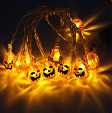 Halloween decoration: glowing pumpkin LED fairy lights