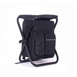 Multifunctional outdoor folding chair with cooler bag