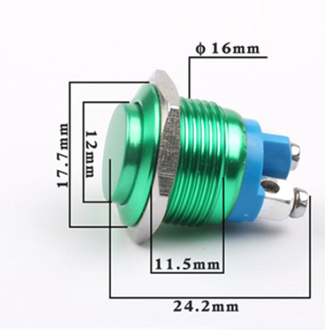 Vielseitiger 16mm Metallknopf mit Schraubfuß und Selbstzurücksetzfunktion - Jetzt entdecken!