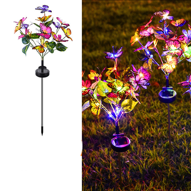 LED solar butterfly courtyard light