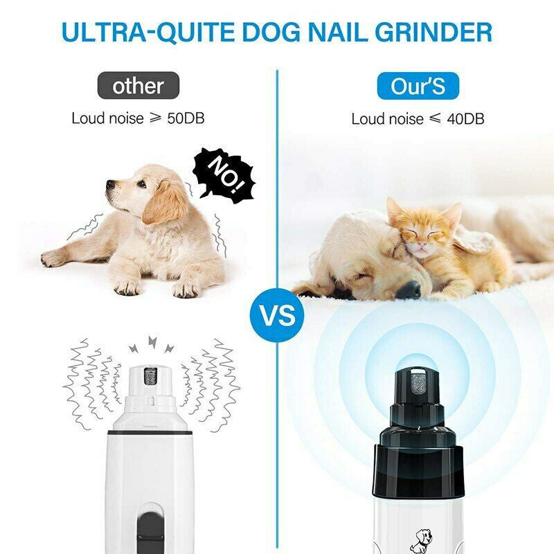 Pet Dog Cat Nail Grooming Electric Grinder - Gentle &amp; Efficient Paw Grooming