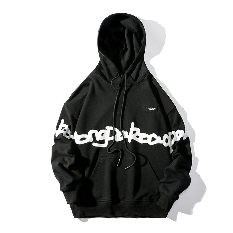 Long sleeve hoodie with collarless casual style