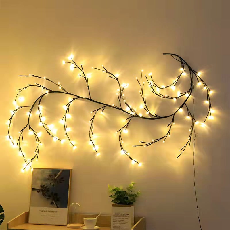 Christmas Vine Light: Flexible willow branch LED lights for festive decoration