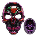 LED glowing Halloween skeleton mask - a spooky eye-catcher for the night!