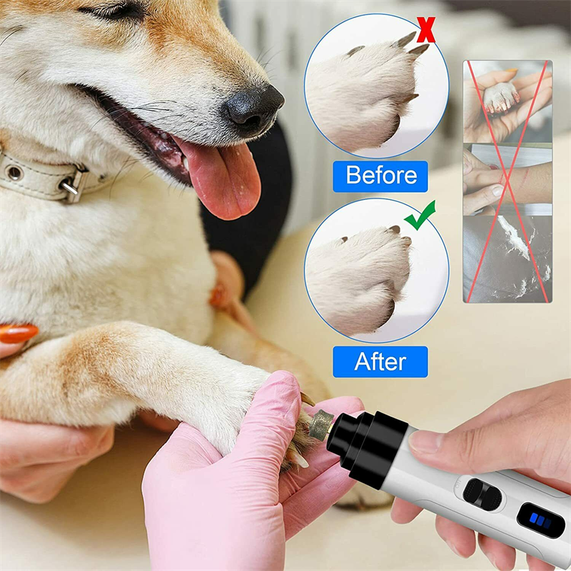 Pet Dog Cat Nail Grooming Electric Grinder - Gentle &amp; Efficient Paw Grooming