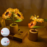 Rechargeable Sunflower LED Night Lamp - A Luminous Work of Art for Any Ambiance