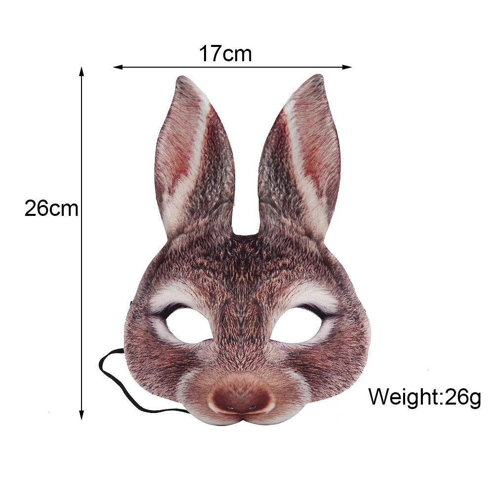 Carnival Party EVA Half Face Bunny Mask - Perfect for Masquerade Balls