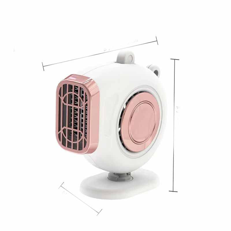 Hot-cold dual function car fan heater defogger