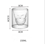 Unique double layer skull glass: a statement for your home bar