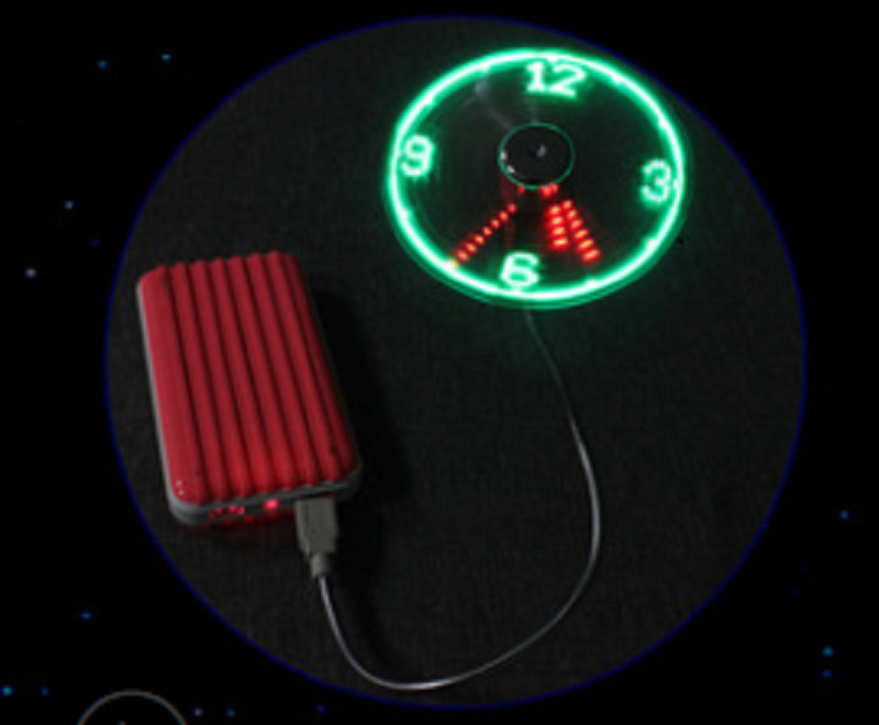 Optimize your workplace USB fan with LED time display - cooling and time tracking in one!