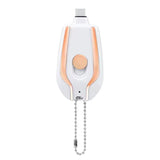 1500mAh Mini Emergency Pod Keychain Charger with Type-C Ultra Compact Mini Battery Pack Fast Charge Backup Power Bank