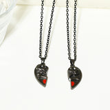 Punk Retro Skull Pendant - Halloween Heart Design Necklace: Love at first sight!