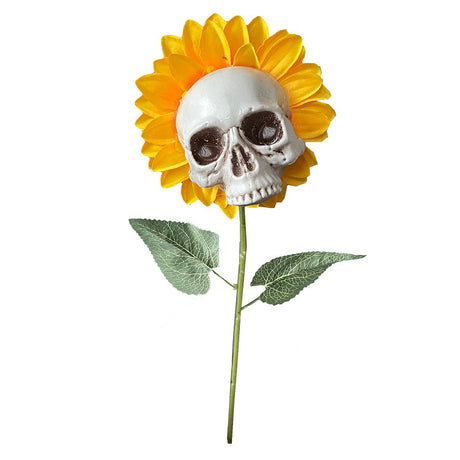 Das ultimative Halloween-Gartenzubehör - Der Schädel-Sonnenblumen-Ornament!