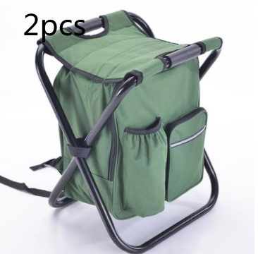 Multifunctional outdoor folding chair with cooler bag