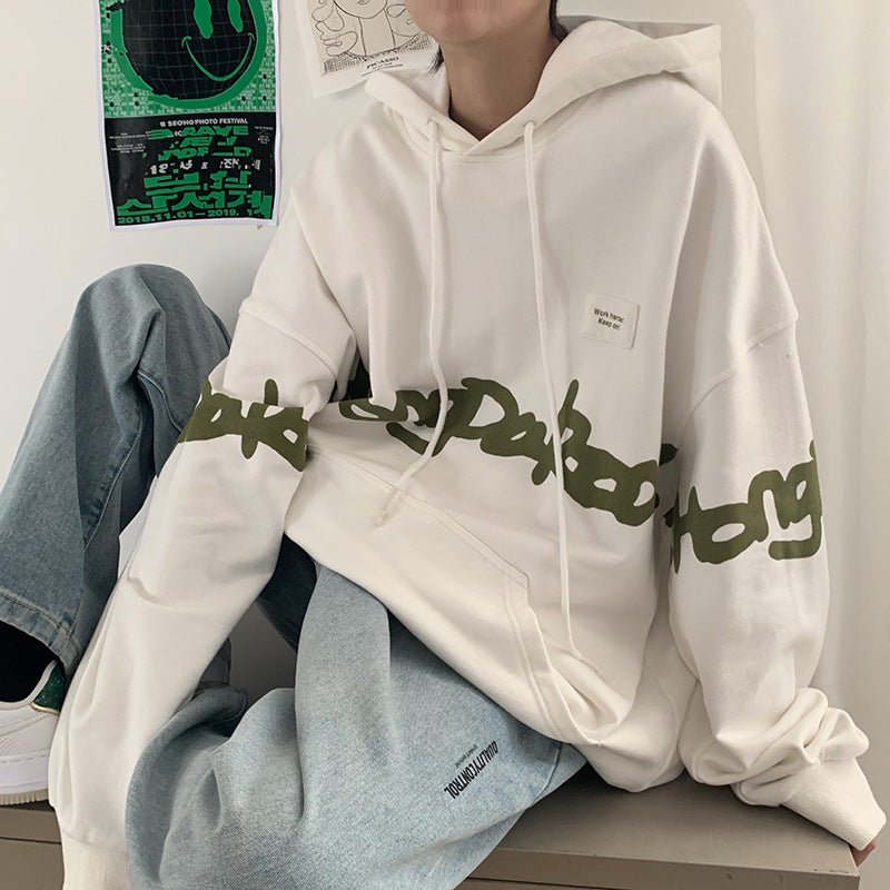 Long sleeve hoodie with collarless casual style