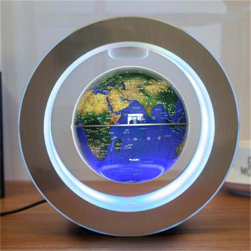 Magical floating globe with LED lighting