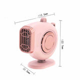 Hot-cold dual function car fan heater defogger