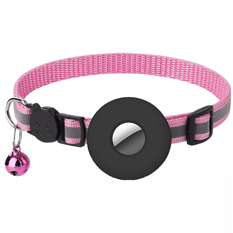 Reflective Airtag Pet Collar with Bell - Adjustable &amp; Anti-lost for Cats and Dogs