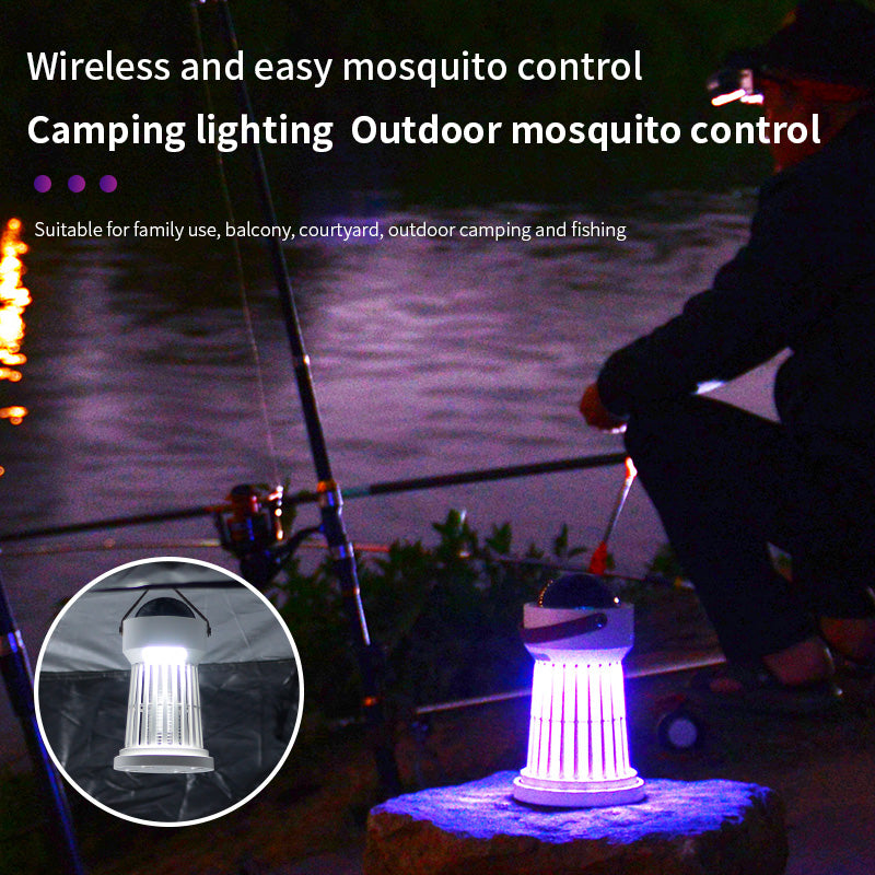 2-in-1 Electric Mosquito Killer Lamp with Starry Sky Projection - Safe &amp; Non-Toxic Mosquito Repellent for Indoor &amp; Outdoor Use