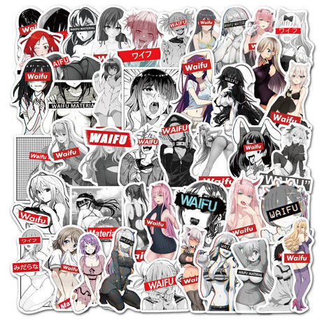 "Waifu Material 2" Hentai Sticker 50 Stück