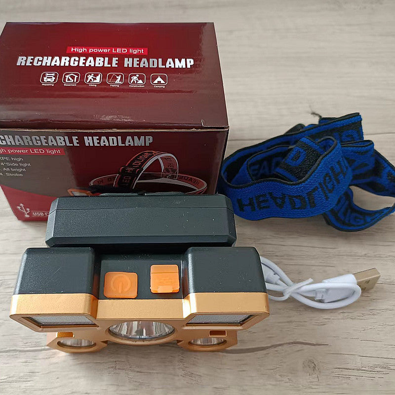 Rechargeable headlamp for cycling: Bright LED in stylish color combinations