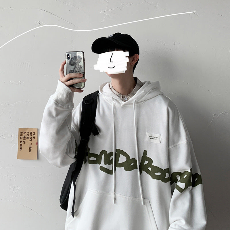 Long sleeve hoodie with collarless casual style