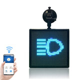 Modern communication on wheels: LED emoticon display for the rear car window