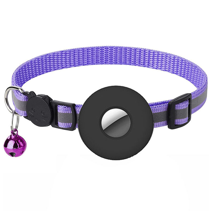 Reflective Airtag Pet Collar with Bell - Adjustable &amp; Anti-lost for Cats and Dogs